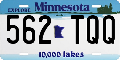 MN license plate 562TQQ
