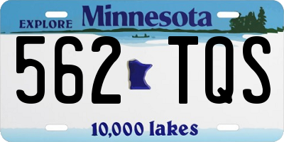 MN license plate 562TQS