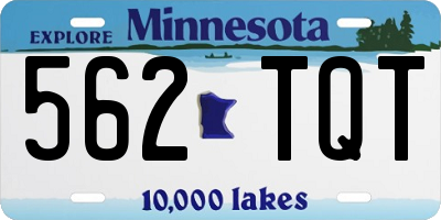 MN license plate 562TQT