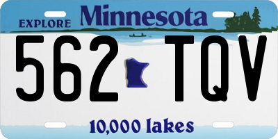 MN license plate 562TQV