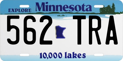 MN license plate 562TRA