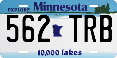 MN license plate 562TRB