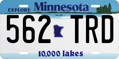 MN license plate 562TRD