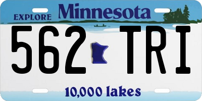 MN license plate 562TRI