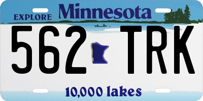 MN license plate 562TRK