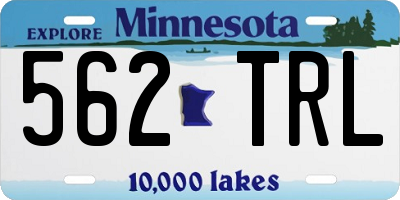 MN license plate 562TRL