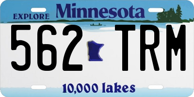 MN license plate 562TRM