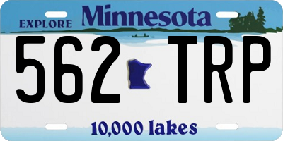 MN license plate 562TRP