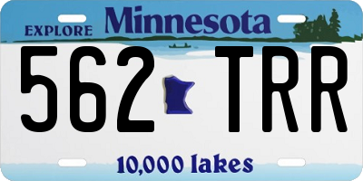 MN license plate 562TRR