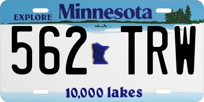 MN license plate 562TRW