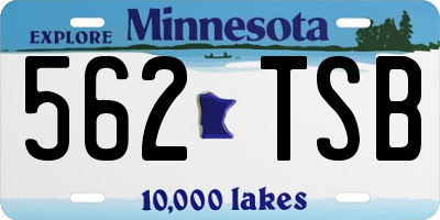 MN license plate 562TSB