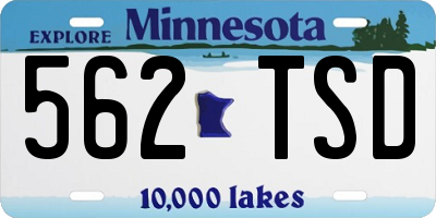 MN license plate 562TSD