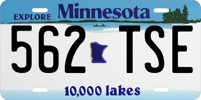 MN license plate 562TSE