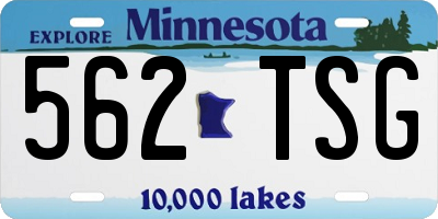 MN license plate 562TSG