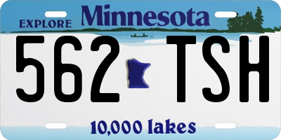 MN license plate 562TSH