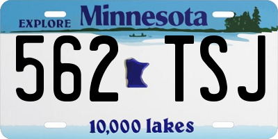 MN license plate 562TSJ