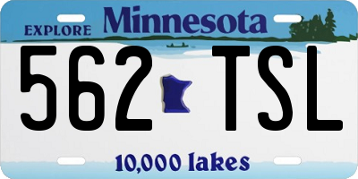 MN license plate 562TSL
