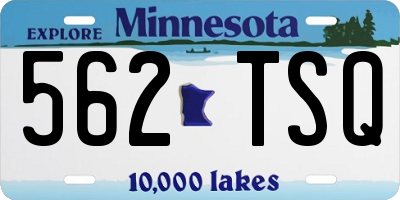 MN license plate 562TSQ