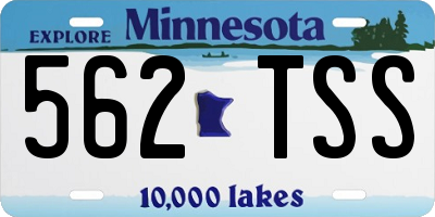 MN license plate 562TSS