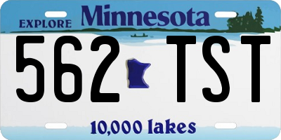 MN license plate 562TST