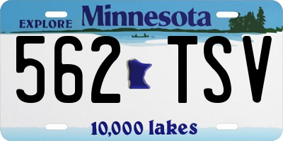 MN license plate 562TSV