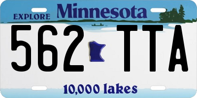 MN license plate 562TTA