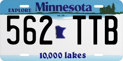 MN license plate 562TTB