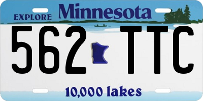 MN license plate 562TTC