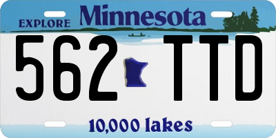 MN license plate 562TTD