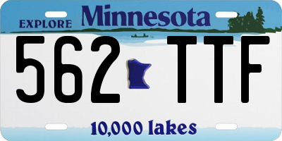 MN license plate 562TTF