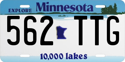MN license plate 562TTG