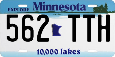 MN license plate 562TTH