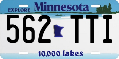 MN license plate 562TTI