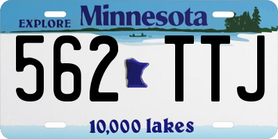 MN license plate 562TTJ