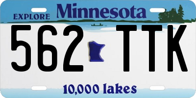MN license plate 562TTK
