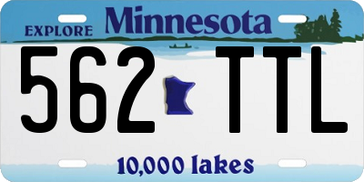 MN license plate 562TTL
