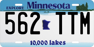 MN license plate 562TTM