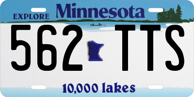 MN license plate 562TTS