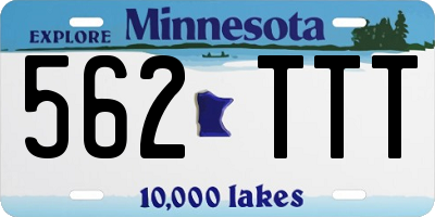 MN license plate 562TTT