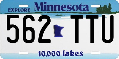 MN license plate 562TTU