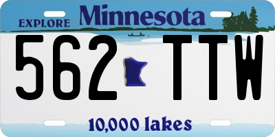 MN license plate 562TTW