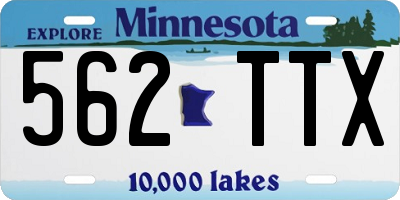 MN license plate 562TTX