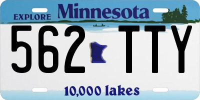 MN license plate 562TTY