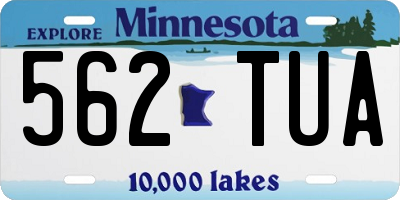 MN license plate 562TUA