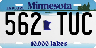MN license plate 562TUC
