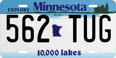 MN license plate 562TUG