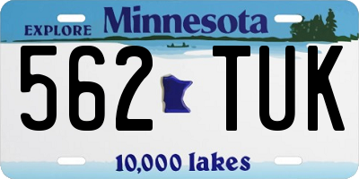 MN license plate 562TUK
