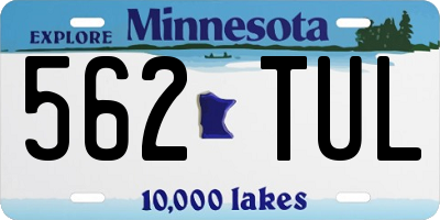 MN license plate 562TUL