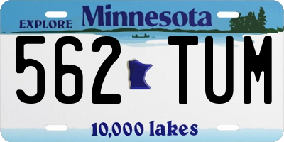 MN license plate 562TUM