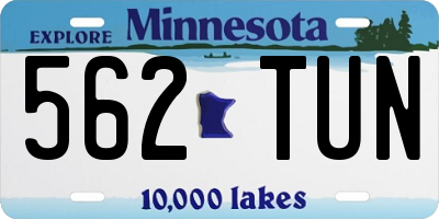 MN license plate 562TUN